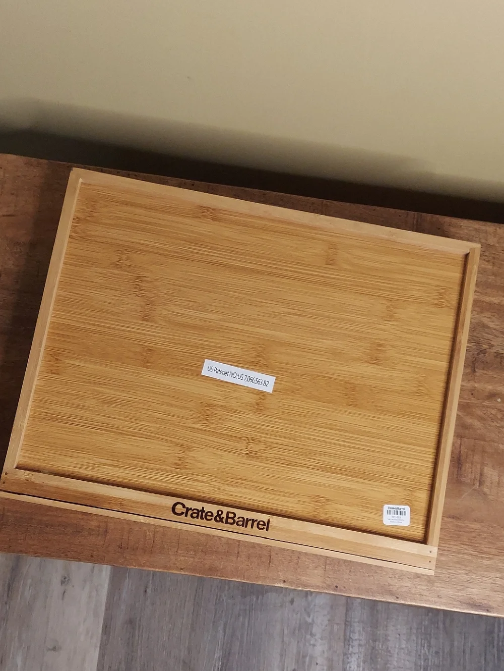 Crate & Barrel Bamboo Cutlery Drawer Organizer - Natural - Expandable